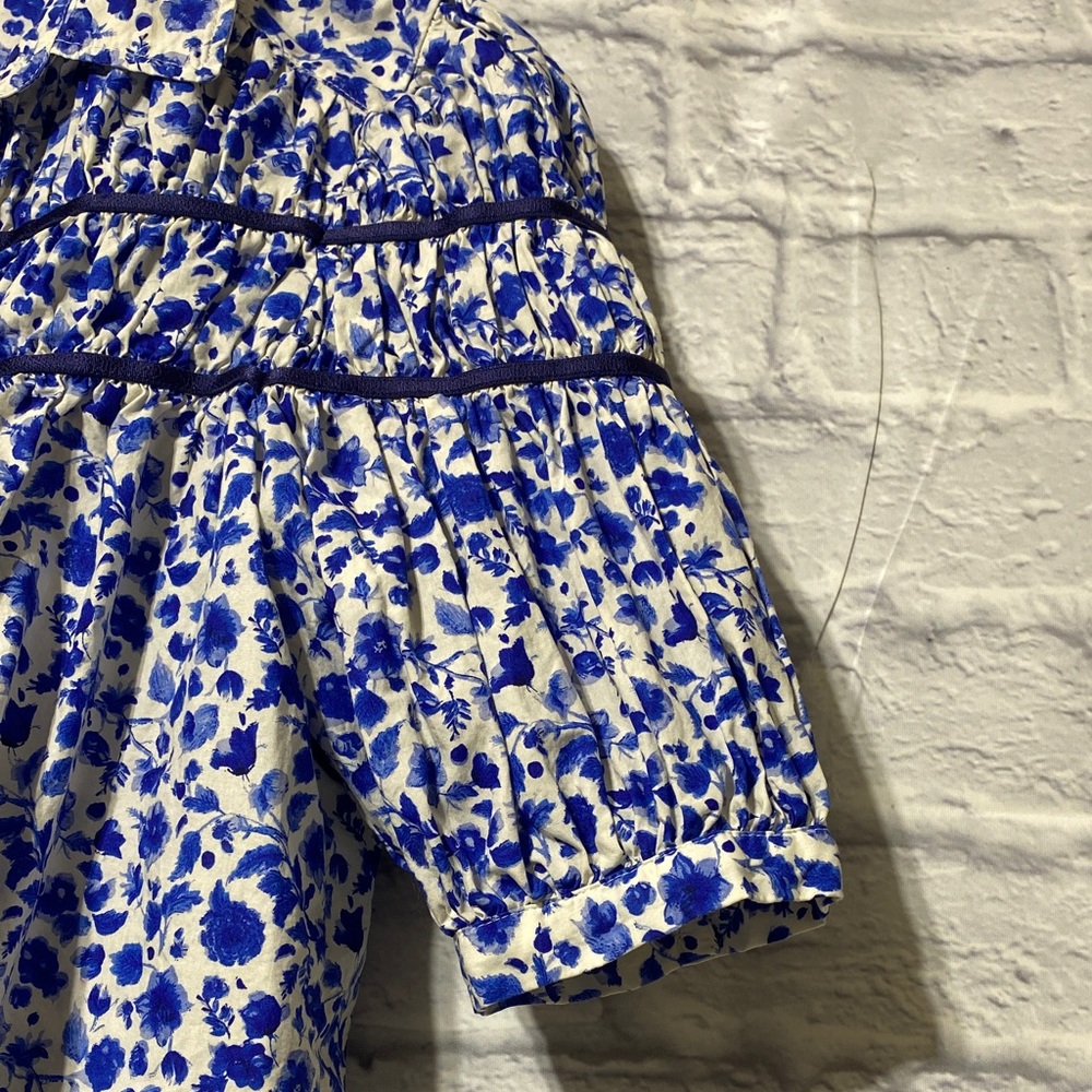 Maeve Blue Floral Button Down Shirt - Picture 2 of 8